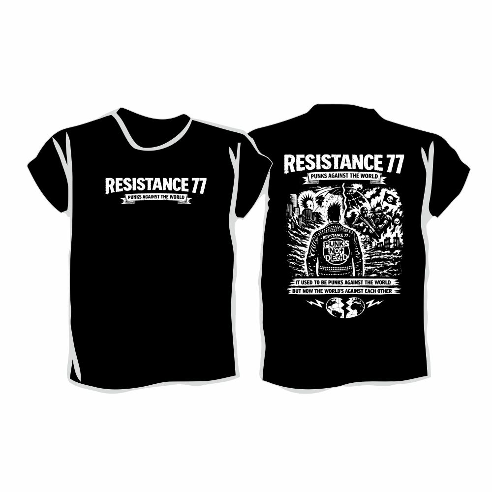 Punks Against The World T-Shirt - Black